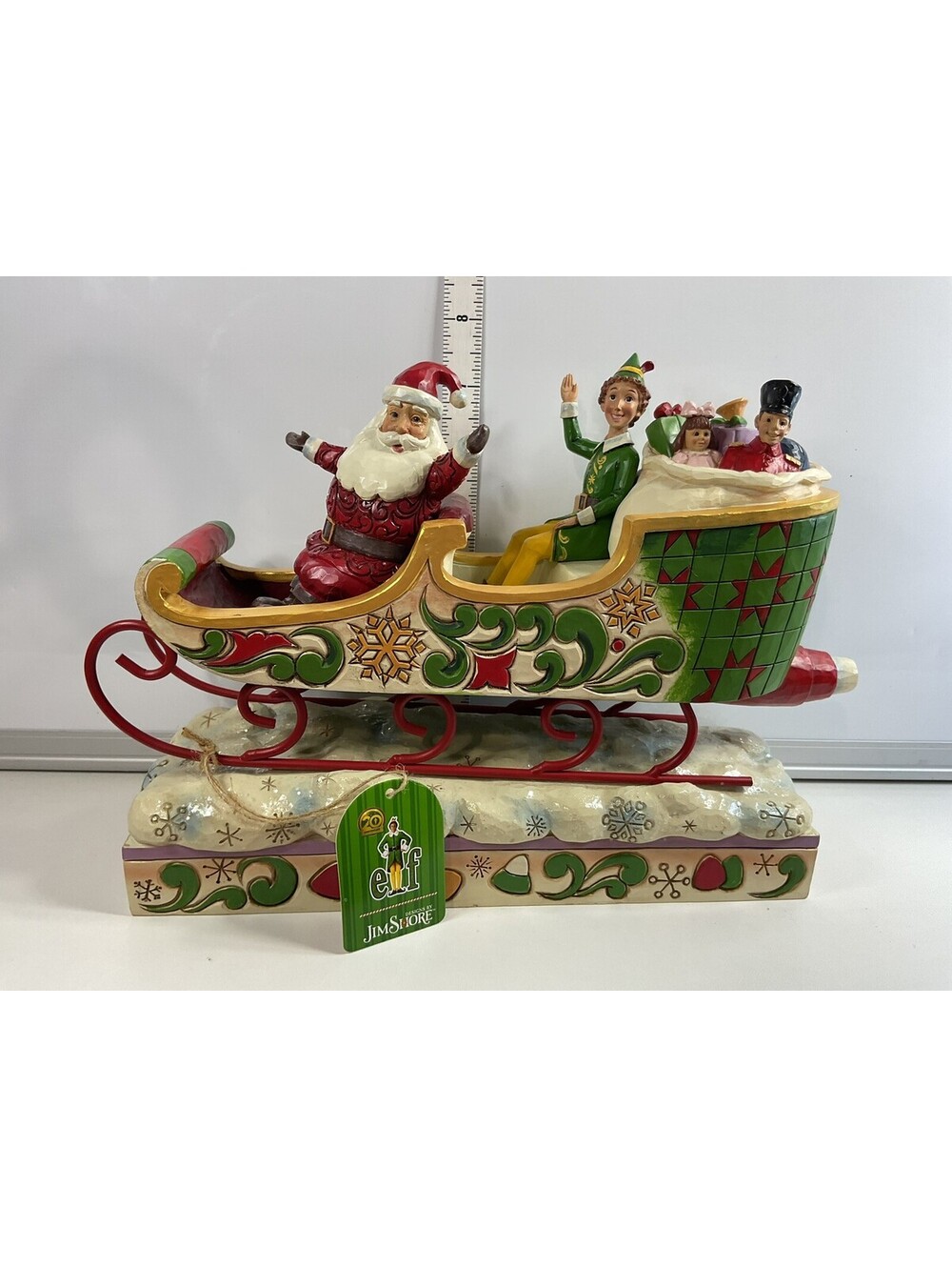 Jim Shore Elf And Santa In Sleigh Spreading Christmas Joy NWT